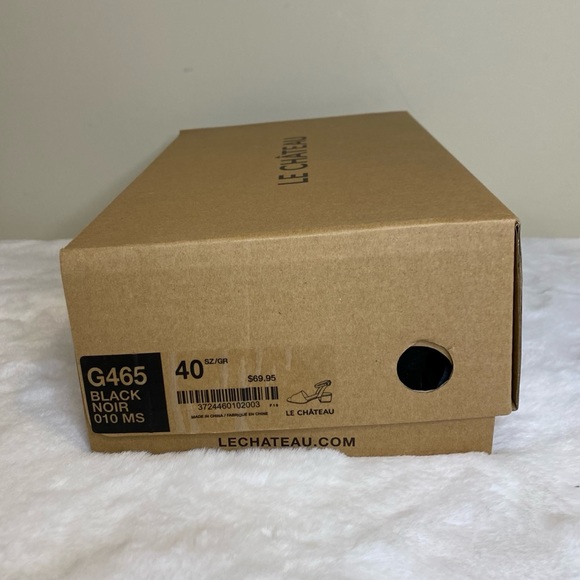 SALE! Le Chateau Black Suede Peep Toe Heels - Picture 7 of 9